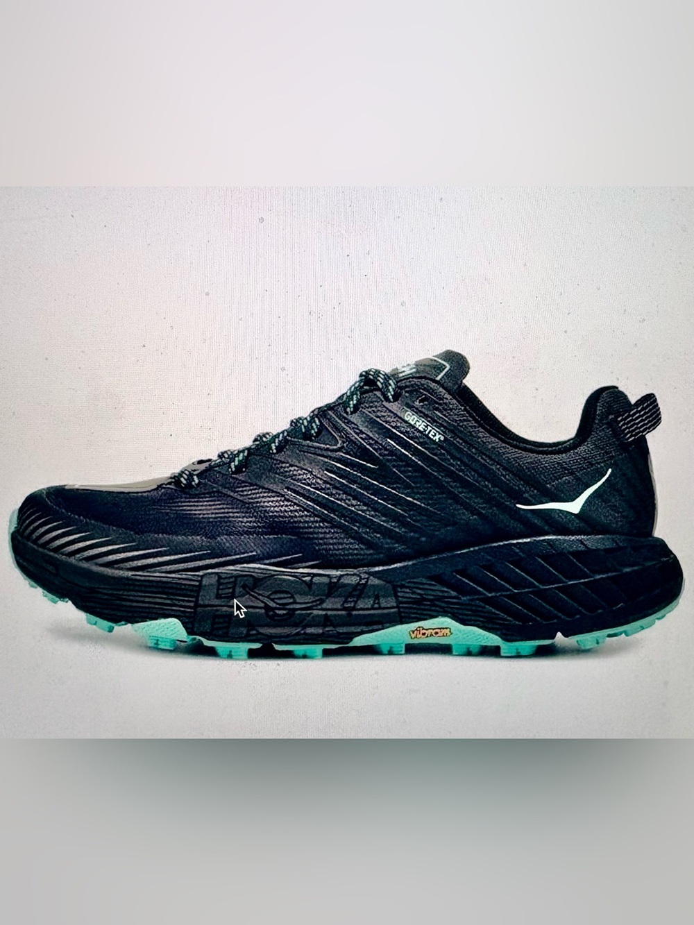 HOKA ONE ONE (Women's) Sz 8 Speedgoat 4 'Anthracite Dark Gull Grey Blk Like New